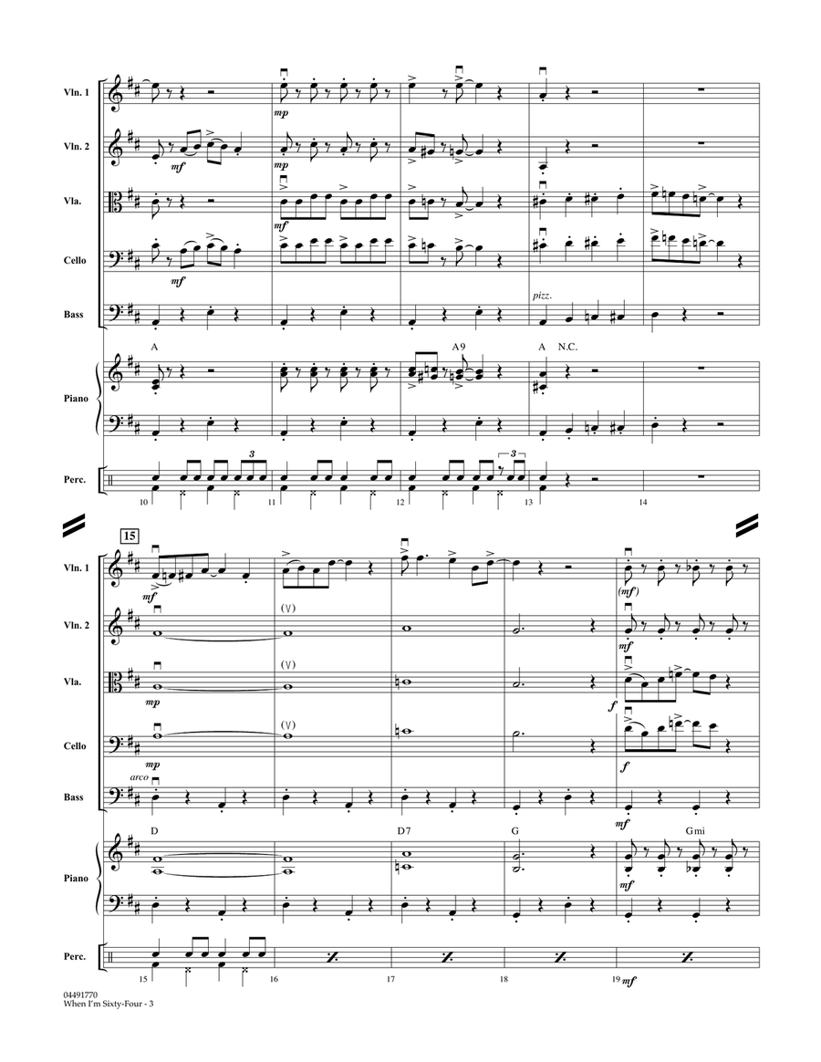When I'm Sixty-Four - Conductor Score (Full Score) String Orchestra scores gallery preview page 3