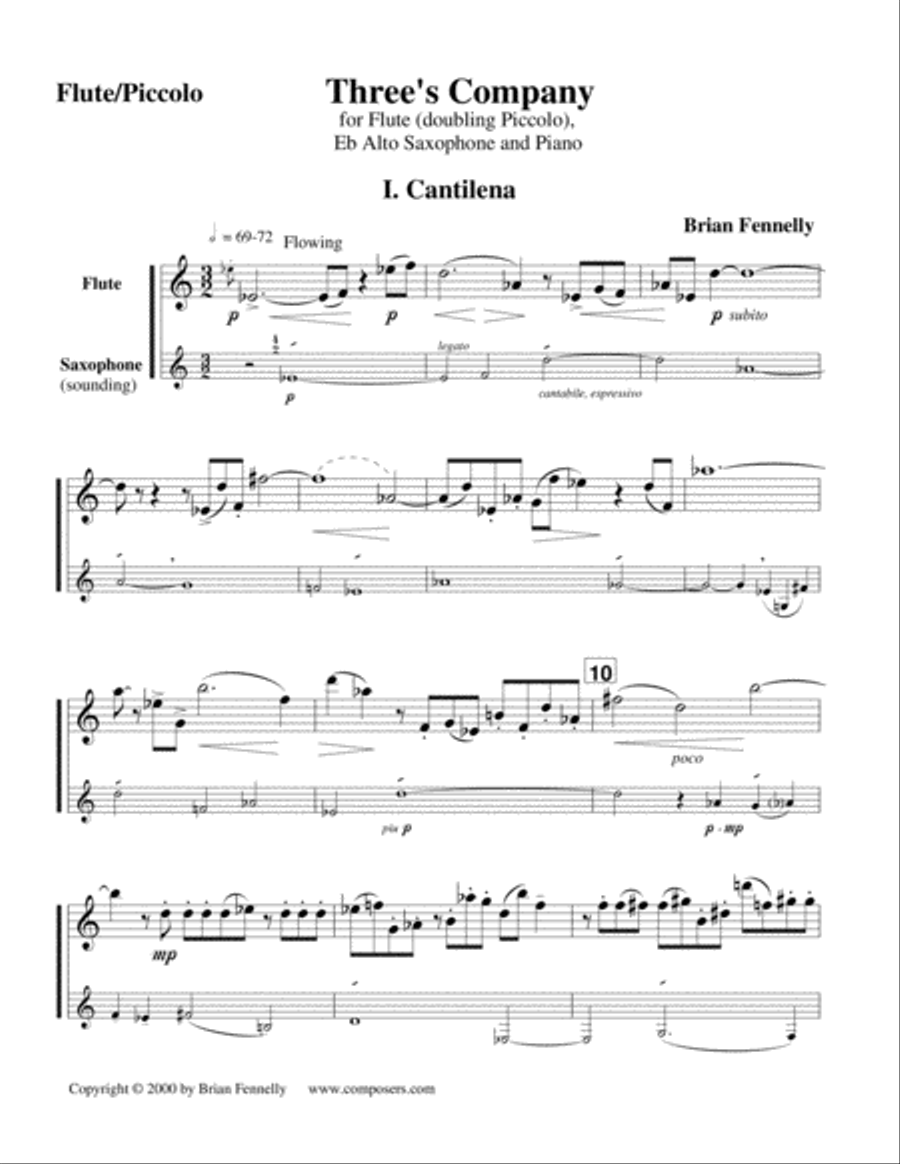 [Fennelly] Three's Company Woodwind Duet scores gallery preview page 3