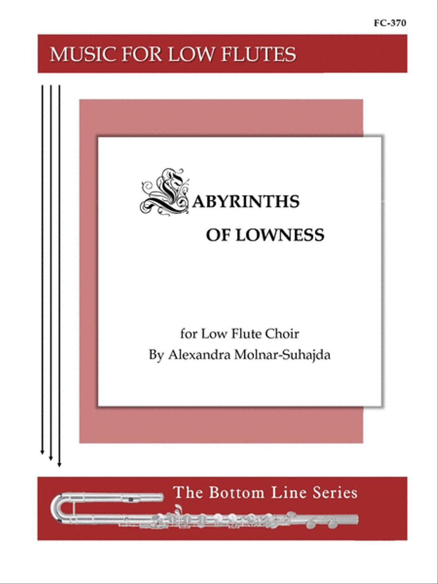Labyrinths of Lowness for Low Flute Quartet Flute Choir scores gallery preview page 1