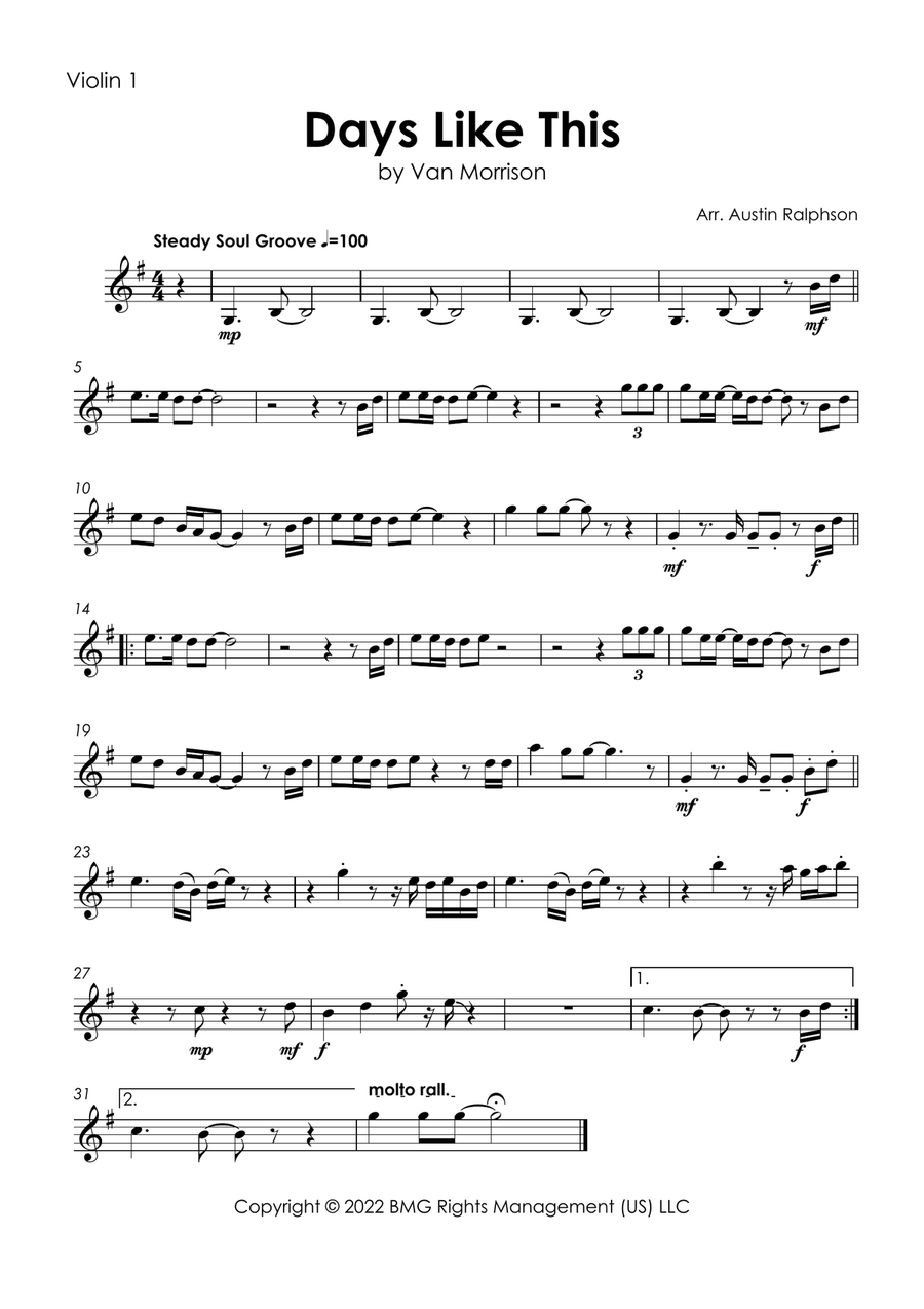 Days Like This String Quartet scores gallery preview page 3