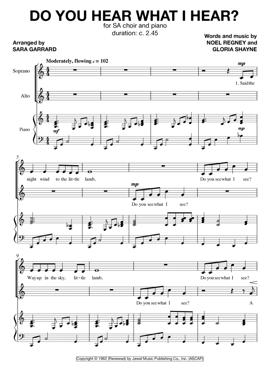Do You Hear What I Hear SA scores gallery preview page 1