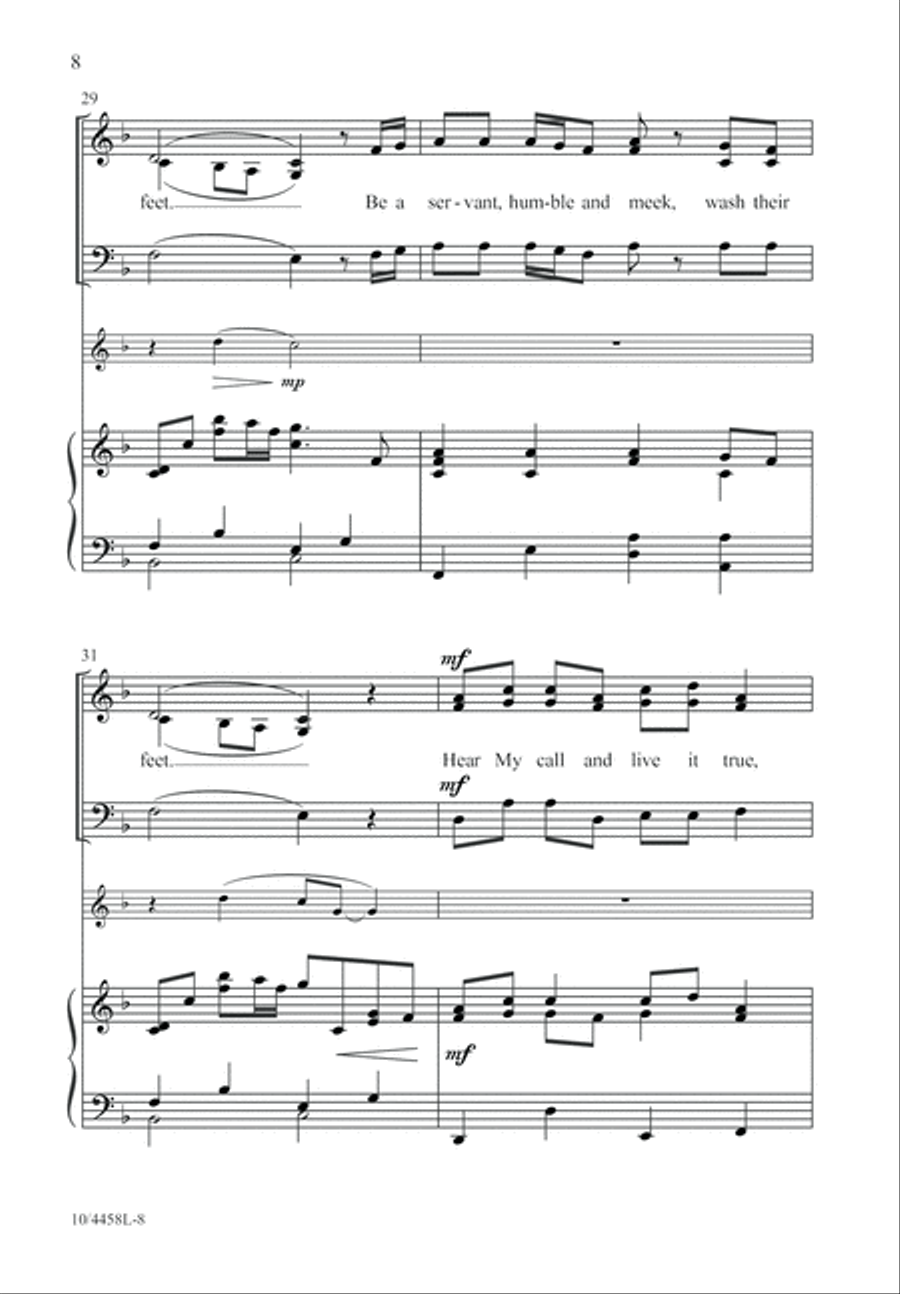 Wash Their Feet 3-Part scores gallery preview page 9