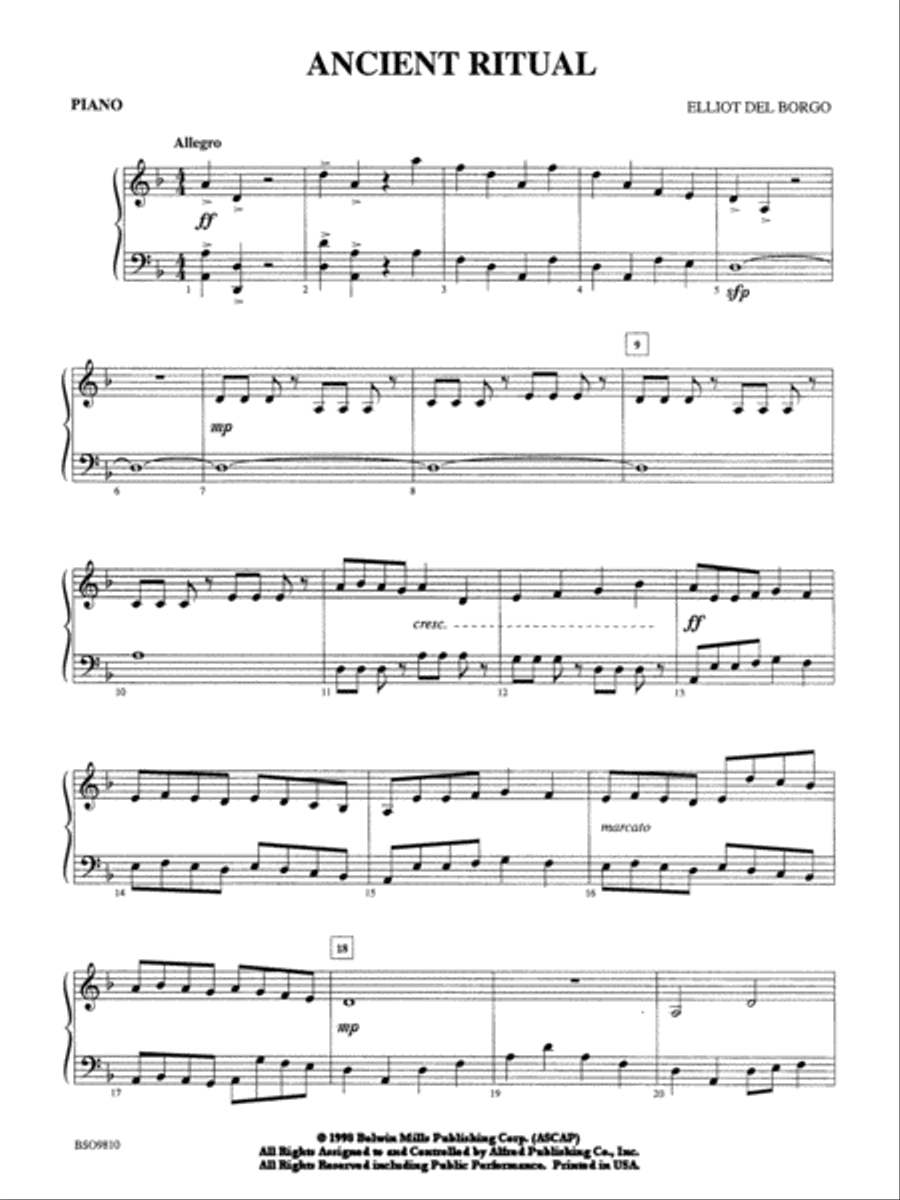 Ancient Ritual: Piano Accompaniment Orchestra scores gallery preview page 1