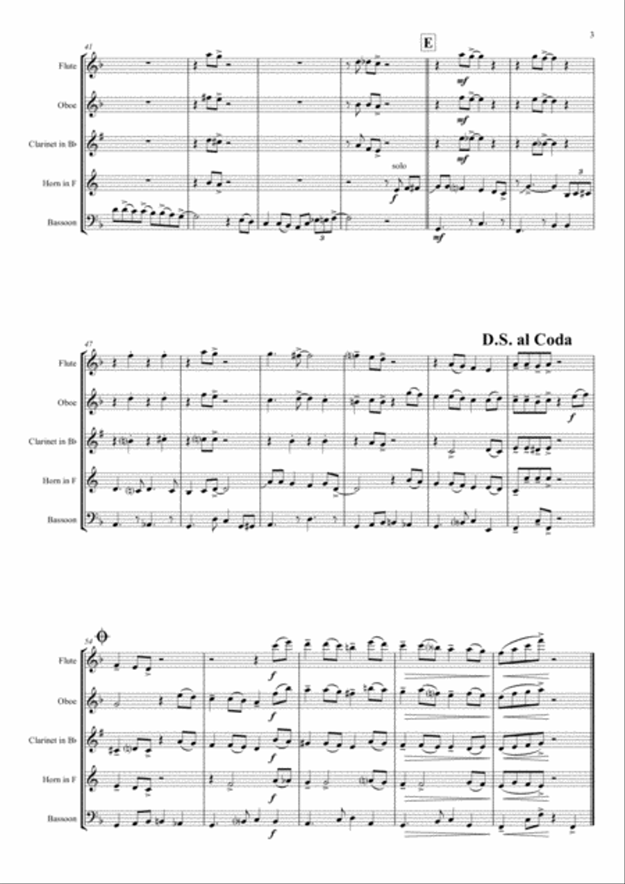 Let It Snow! Let It Snow! Let It Snow! Woodwind Quintet scores gallery preview page 3