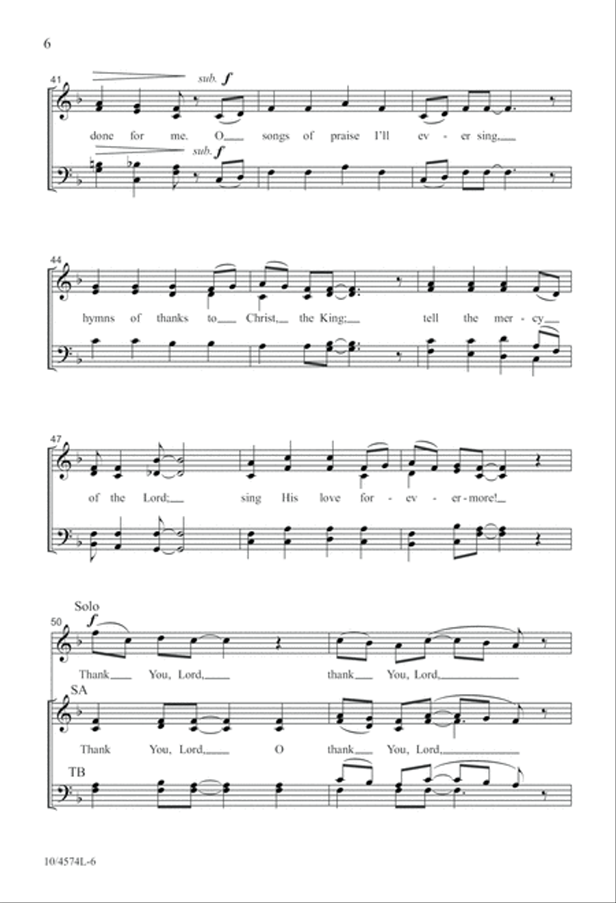 Thank You, Lord 4-Part scores gallery preview page 7