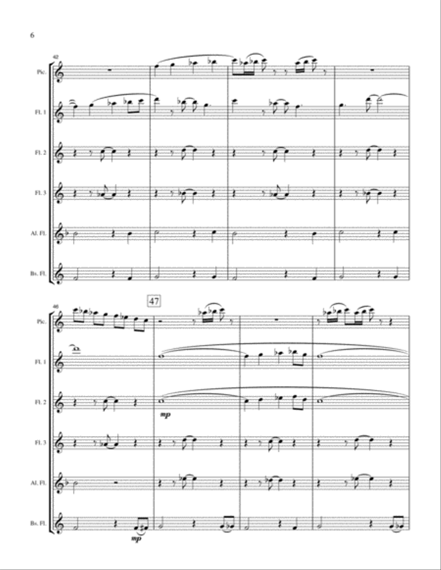 Olympic Prelude for Flute Choir Flute Choir scores gallery preview page 6