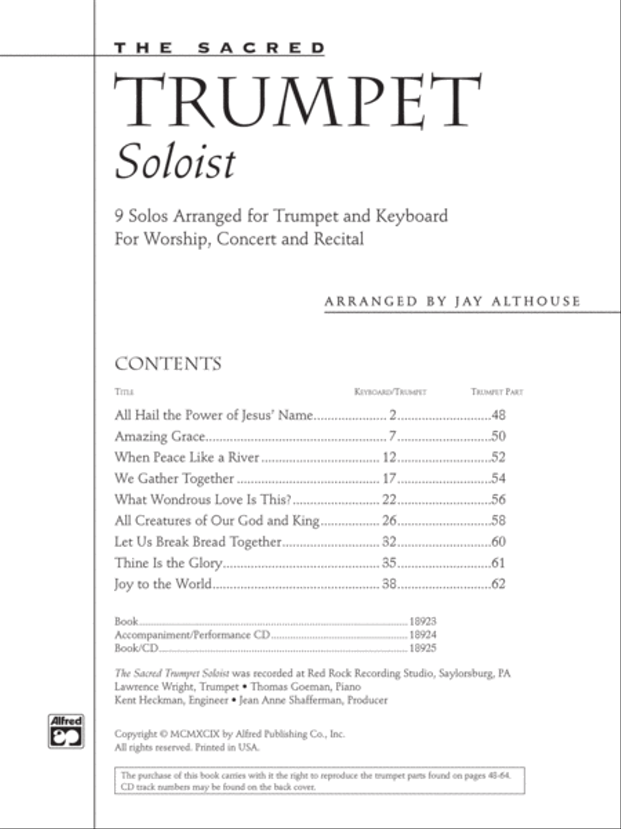 The Sacred Trumpet Soloist Cornet scores gallery preview page 2