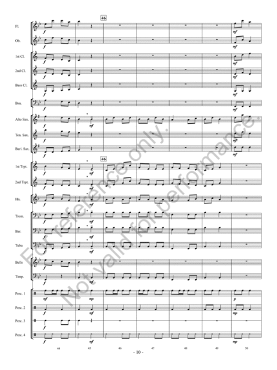 Cowbell Lullaby Concert Band scores gallery preview page 11