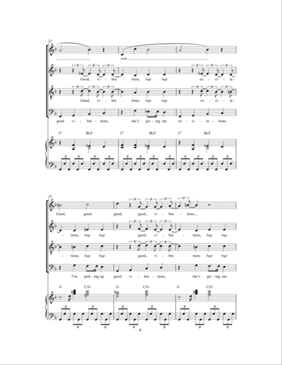 Good Vibrations 4-Part scores gallery preview page 4