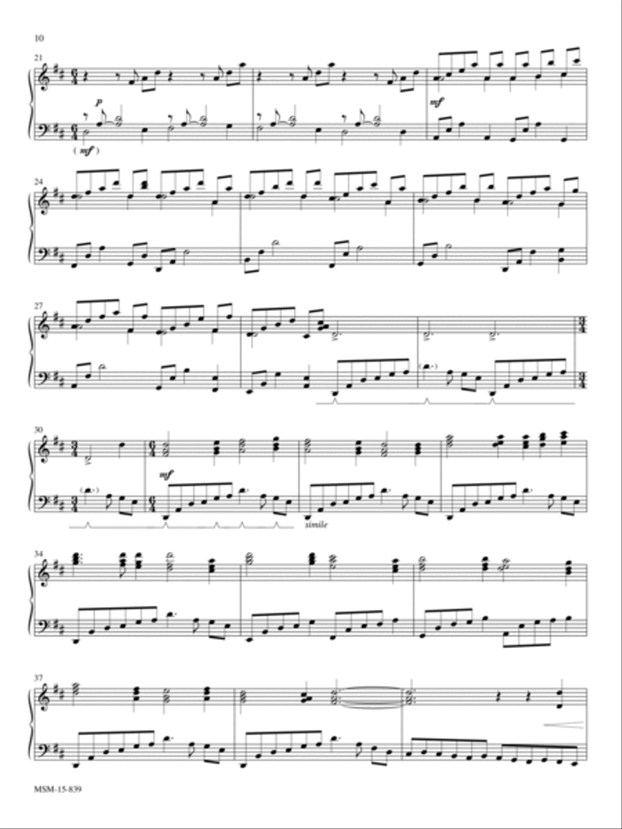That Easter Day with Joy Was Bright Piano Solo scores gallery preview page 2