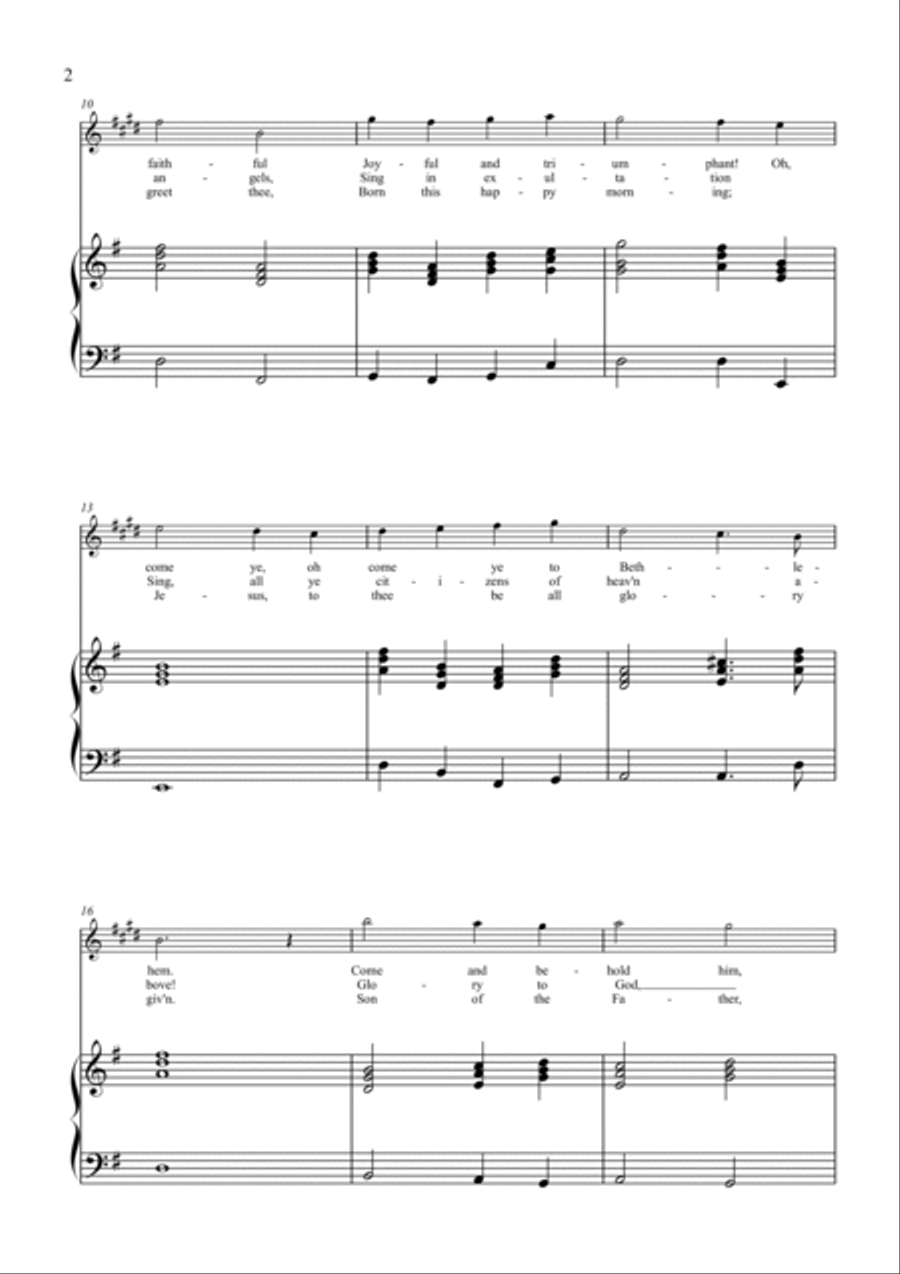 Oh, Come, All Ye Faithful (Adeste Fideles) Alto Saxophone scores gallery preview page 2