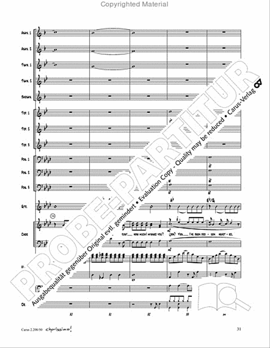 Chorissimo. Instrumentale Begleitarrangements fur Small Bigband, Vol. 3 Big Band scores gallery preview page 29