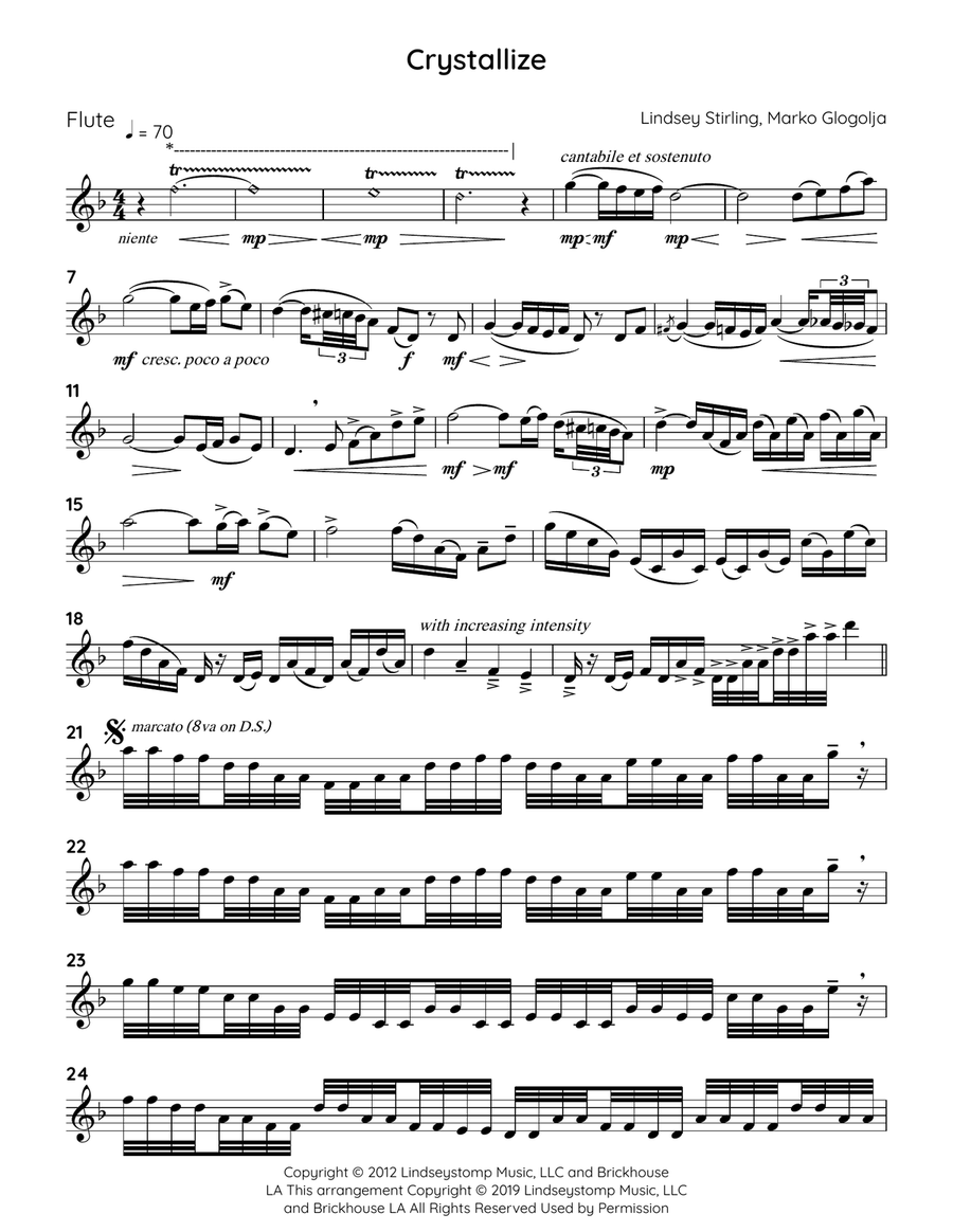 Crystallize Flute Solo scores gallery preview page 2