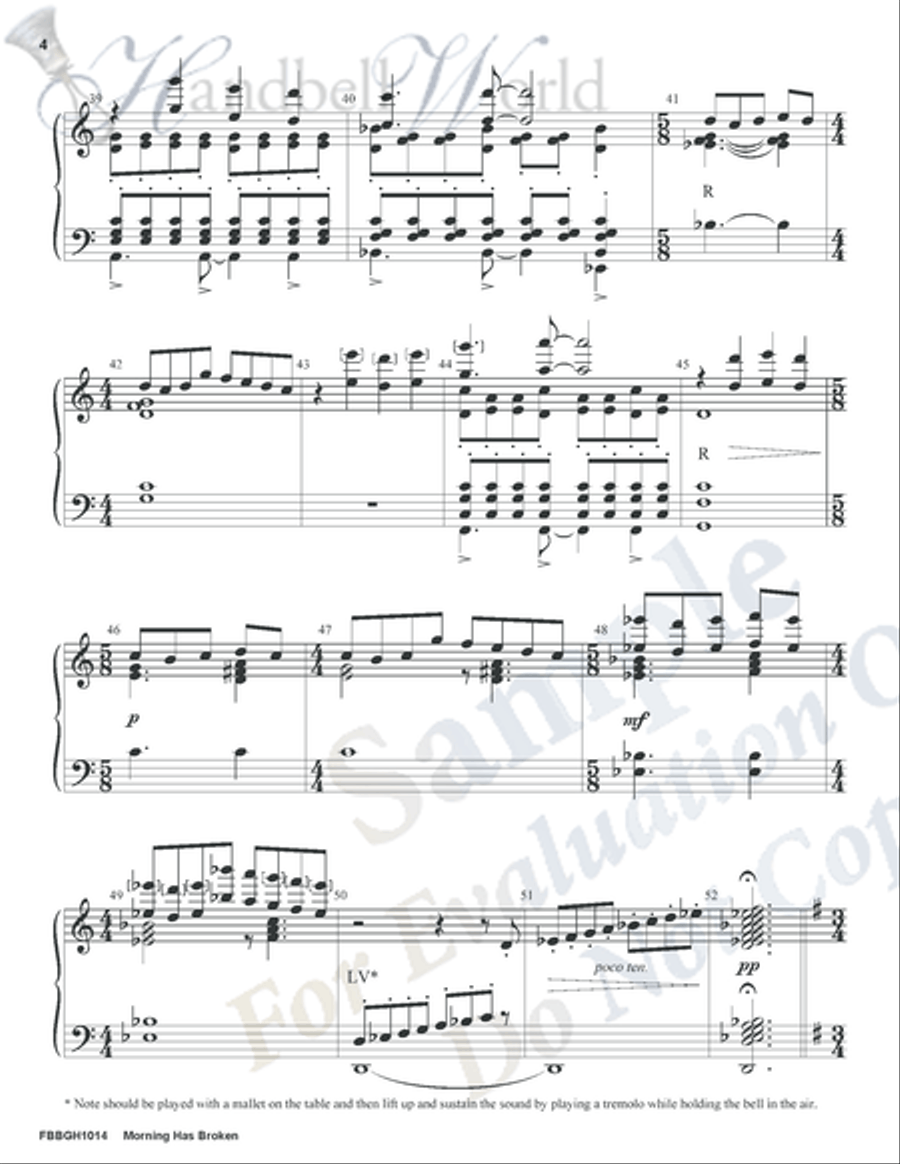 Morning Has Broken Morning Has Broken 5-Octaves scores gallery preview page 3