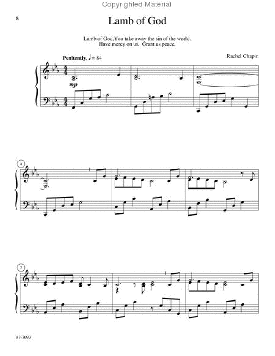 Lamb of God Lamb of God Piano Solo scores gallery preview page 4