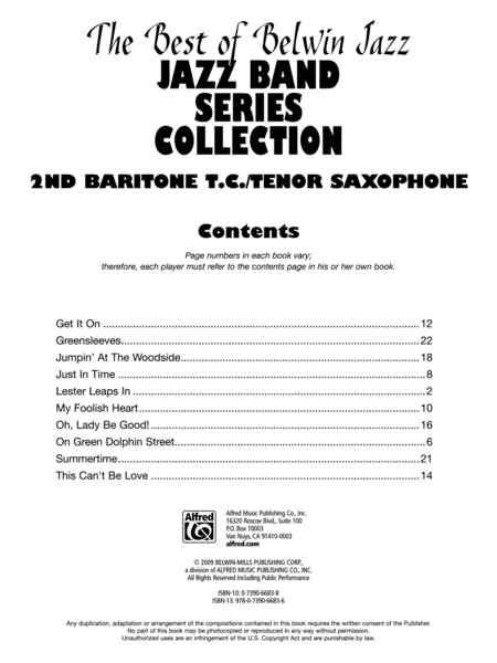 Jazz Band Collection for Jazz Ensemble