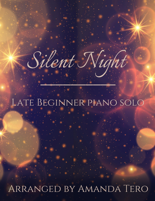 Silent Night – Late Beginner/Elementary Christmas Piano Sheet Music Solo
