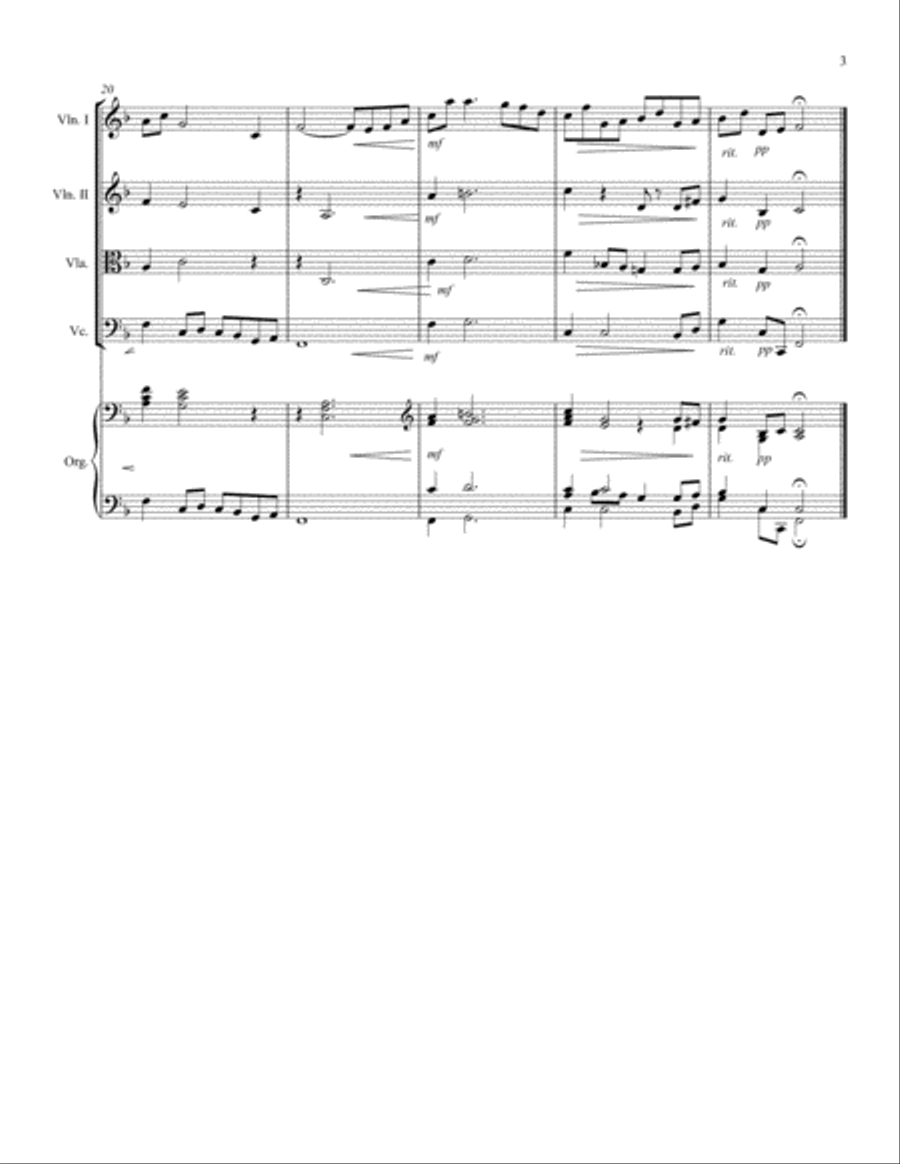 Reverie (Traumerei) from Kinderszenen (Scenes from Childhood) Op.15 No. 7- String Quartet and Organ String Quartet scores gallery preview page 4