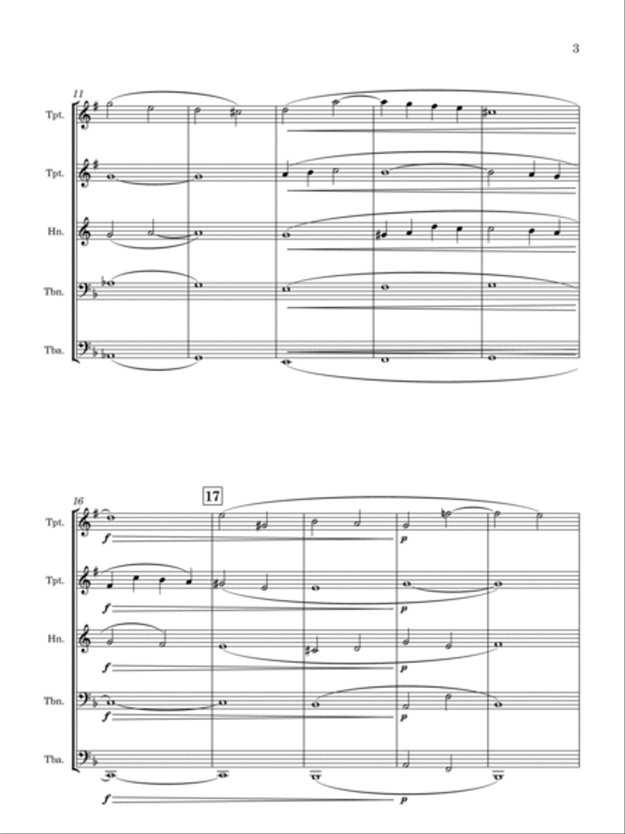 Angelus (arr. for Brass Quintet) Brass Quintet scores gallery preview page 4