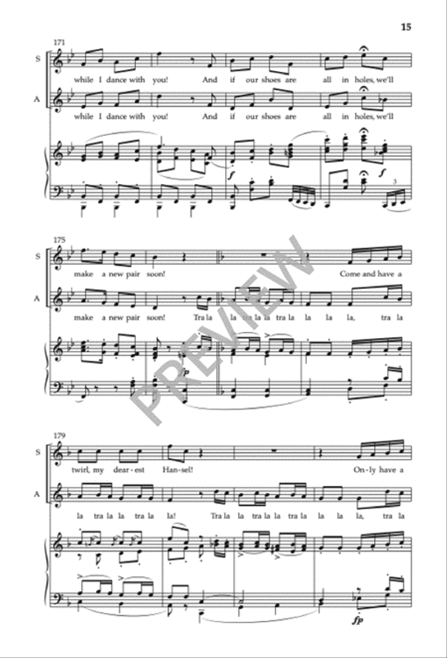 Hansel and Gretel Choral Suite I SA scores gallery preview page 16