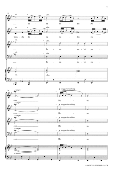 Adagio In Sol Minore (Adagio In G Minor) (arr. Audrey Snyder)