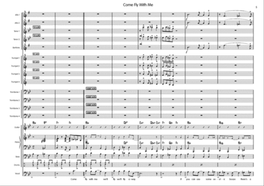 Come Fly With Me Come Fly With Me Big Band scores gallery preview page 5