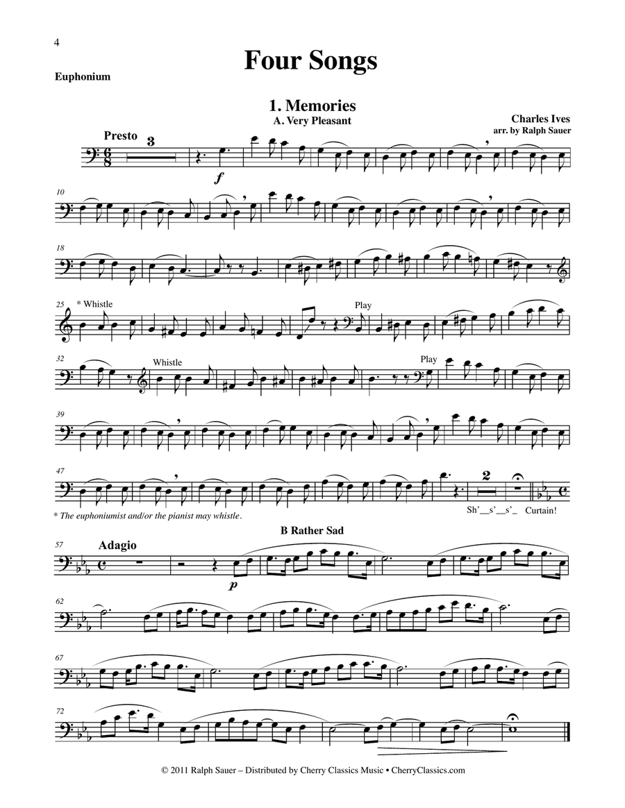 Four Songs for Euphonium & Piano Euphonium scores gallery preview page 4