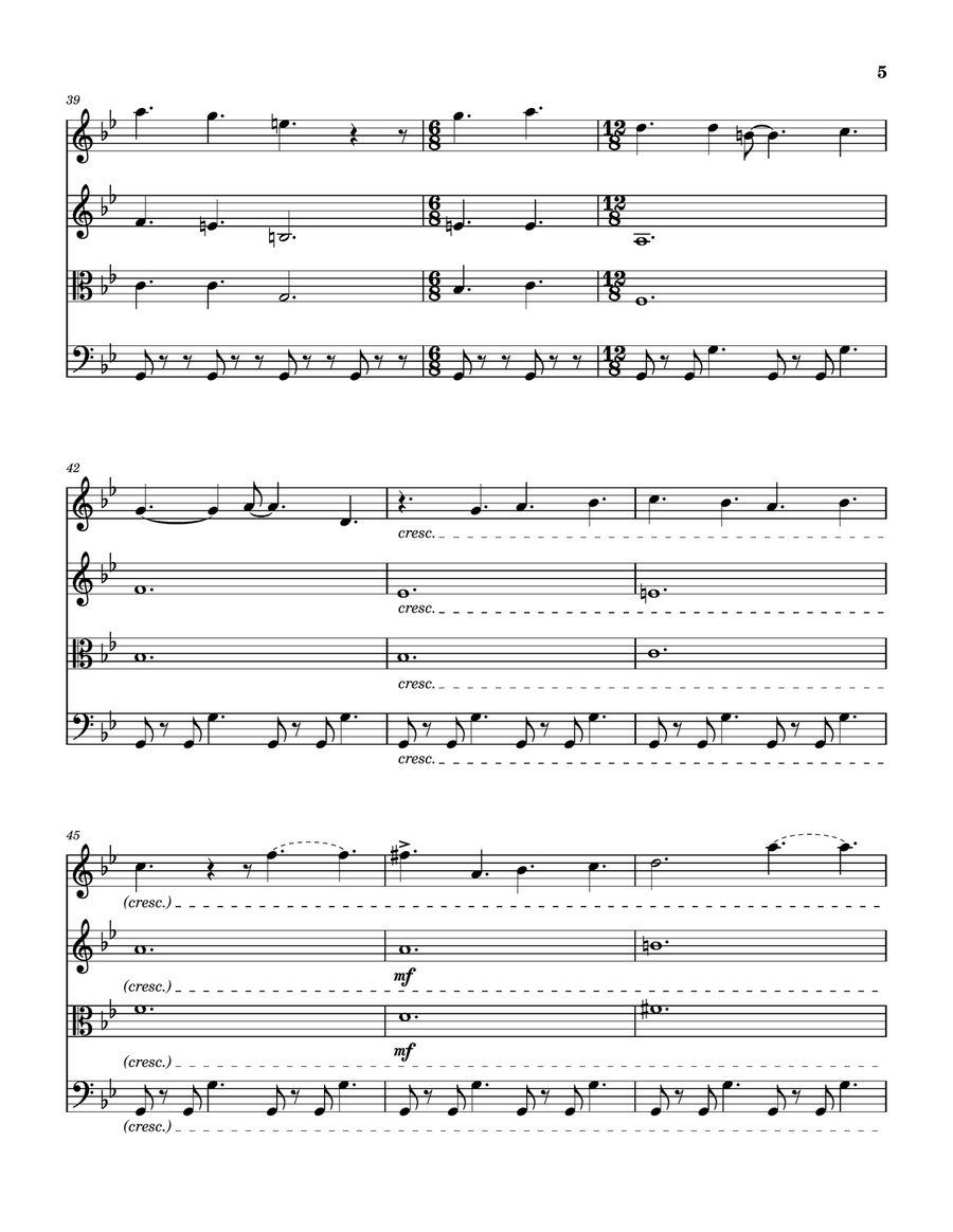 The Return Of The Giant Hogweed String Quartet scores gallery preview page 6