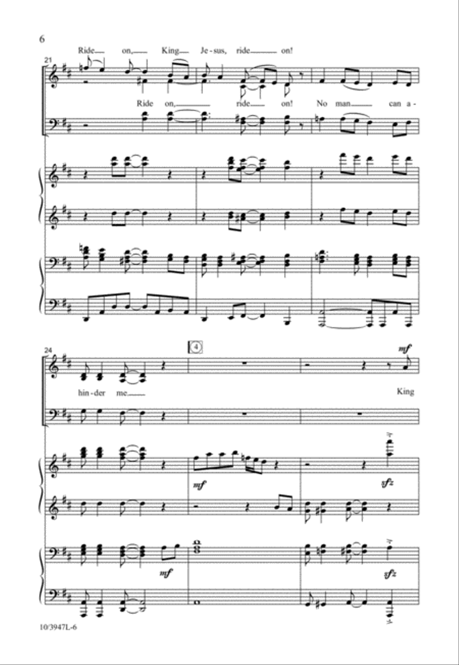 Ride On, King Jesus 4-Part scores gallery preview page 6