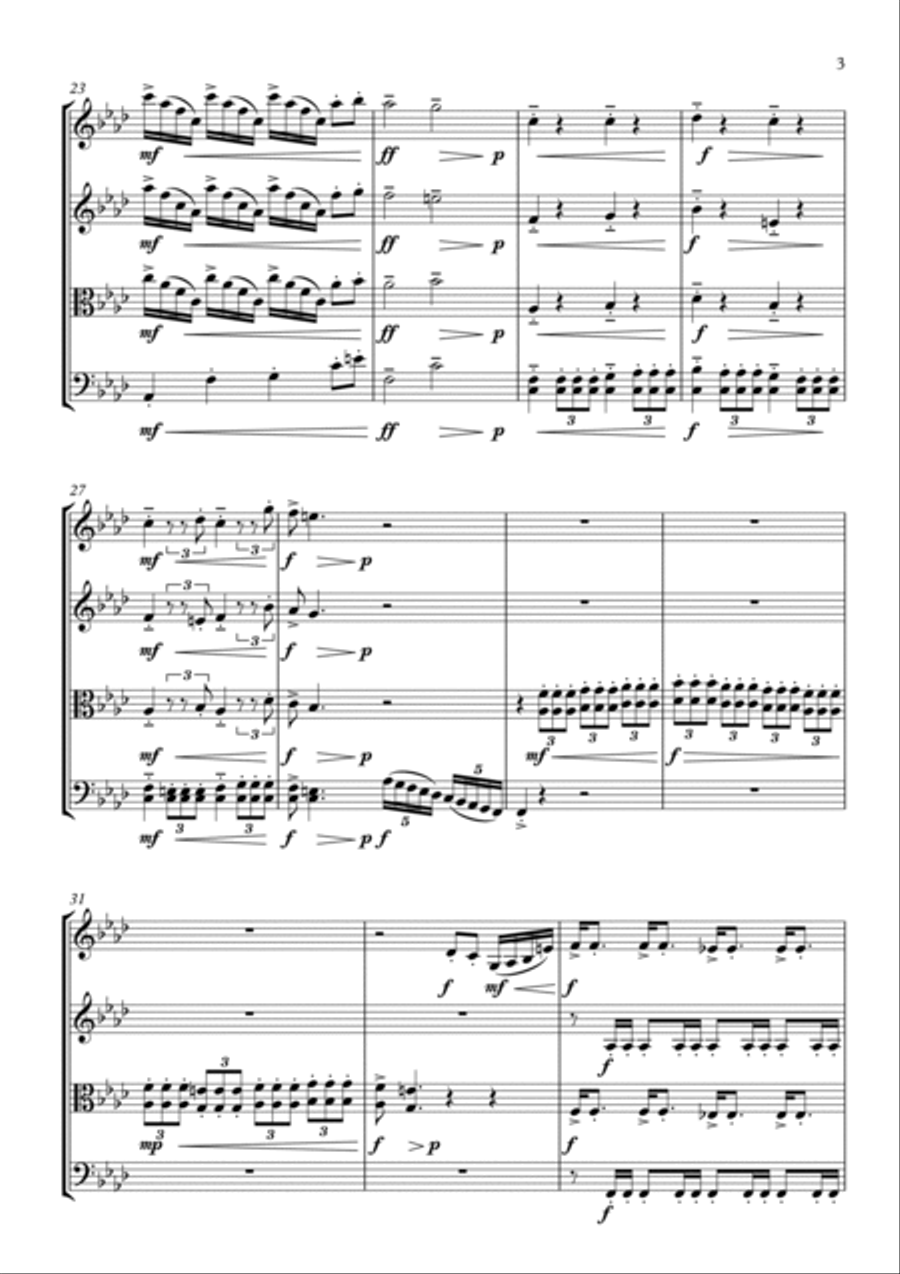 Paint It, Black Paint It, Black String Quartet scores gallery preview page 3