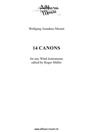 14 Canons of Mozart for any Wind Instruments