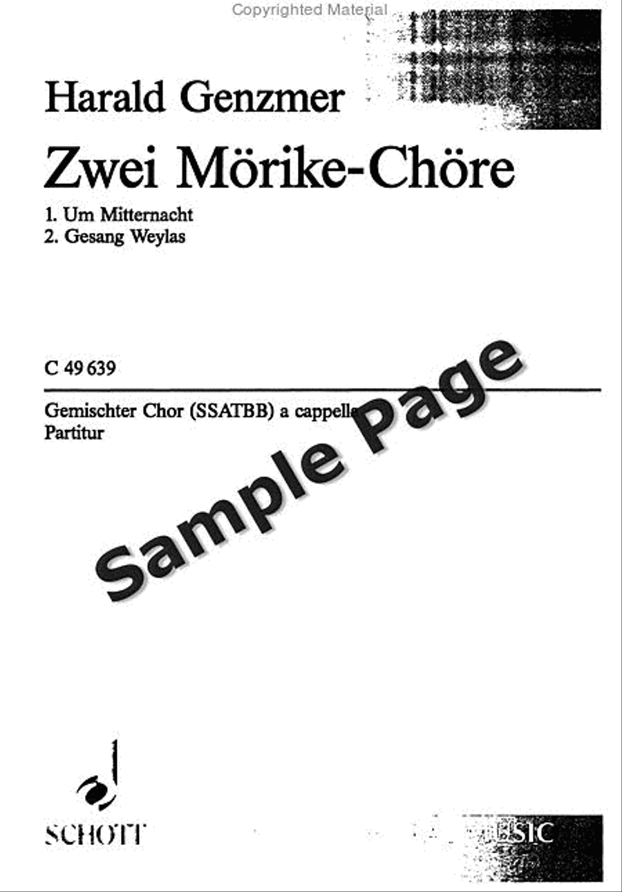 Moerike Choere 2 Ssatbb 4-Part scores gallery preview page 2