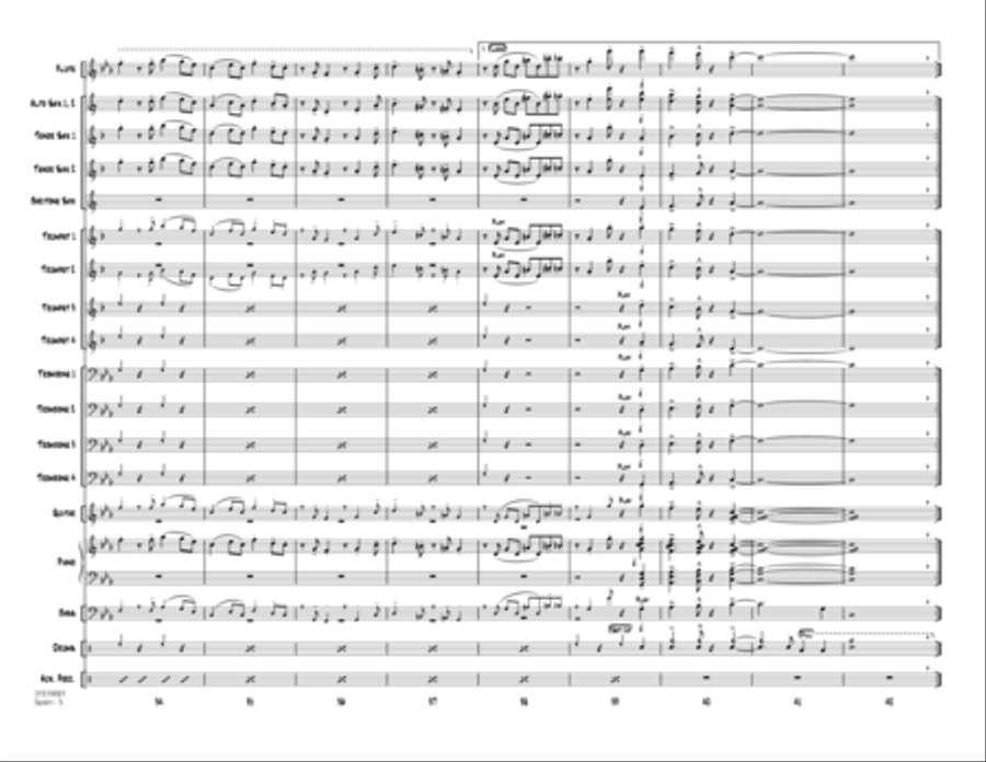 Spain - Conductor Score (Full Score) Jazz Ensemble scores gallery preview page 5