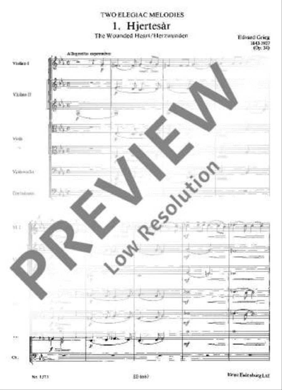 2 elegiac Melodies Miniature Score scores gallery preview page 8