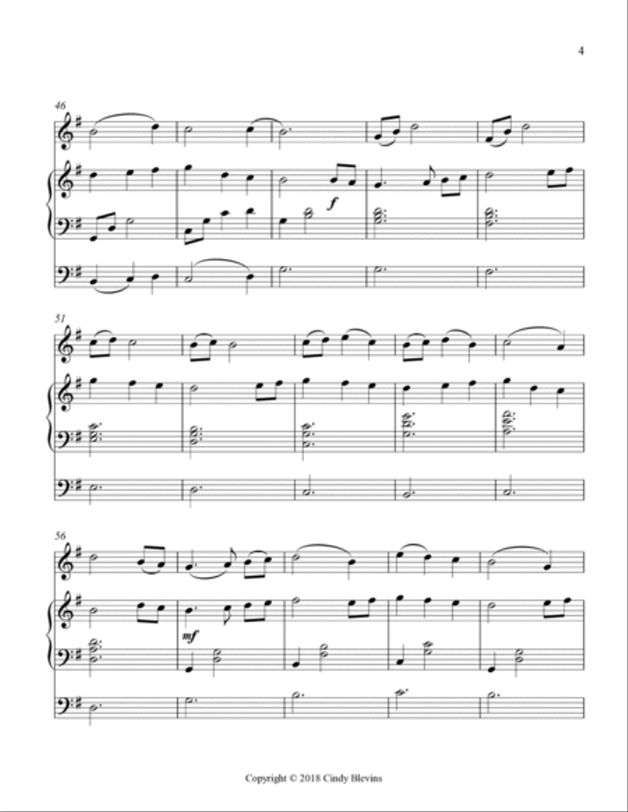 The First Noel, for Harp, Violin and Cello Cello scores gallery preview page 5