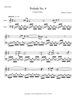 Prelude No. 4 for Piano