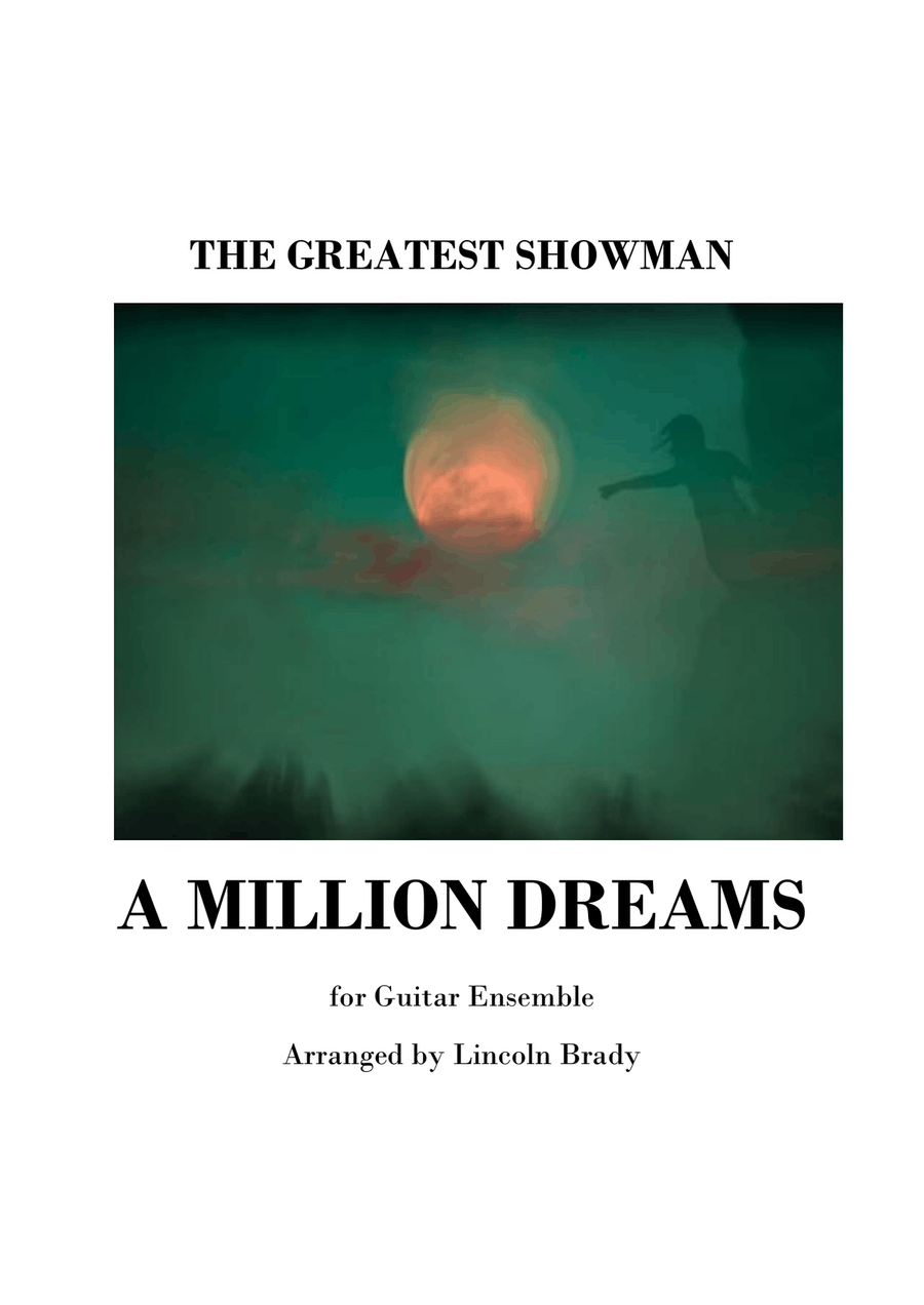 A Million Dreams Guitar Ensemble scores gallery preview page 1