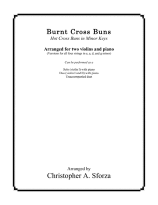Burnt Cross Buns, for two violins and piano