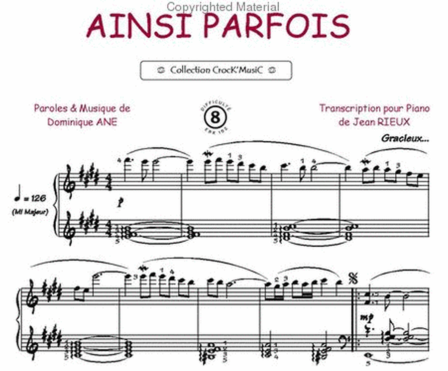 Ainsi Parfois (Collection CrocK'MusiC) image number null