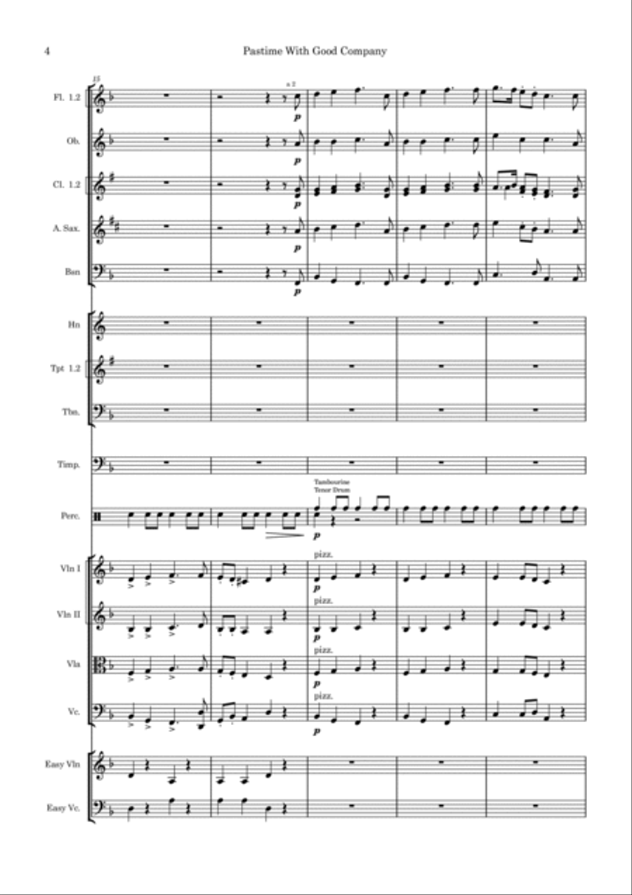 Pastime With Good Company Full Orchestra scores gallery preview page 4