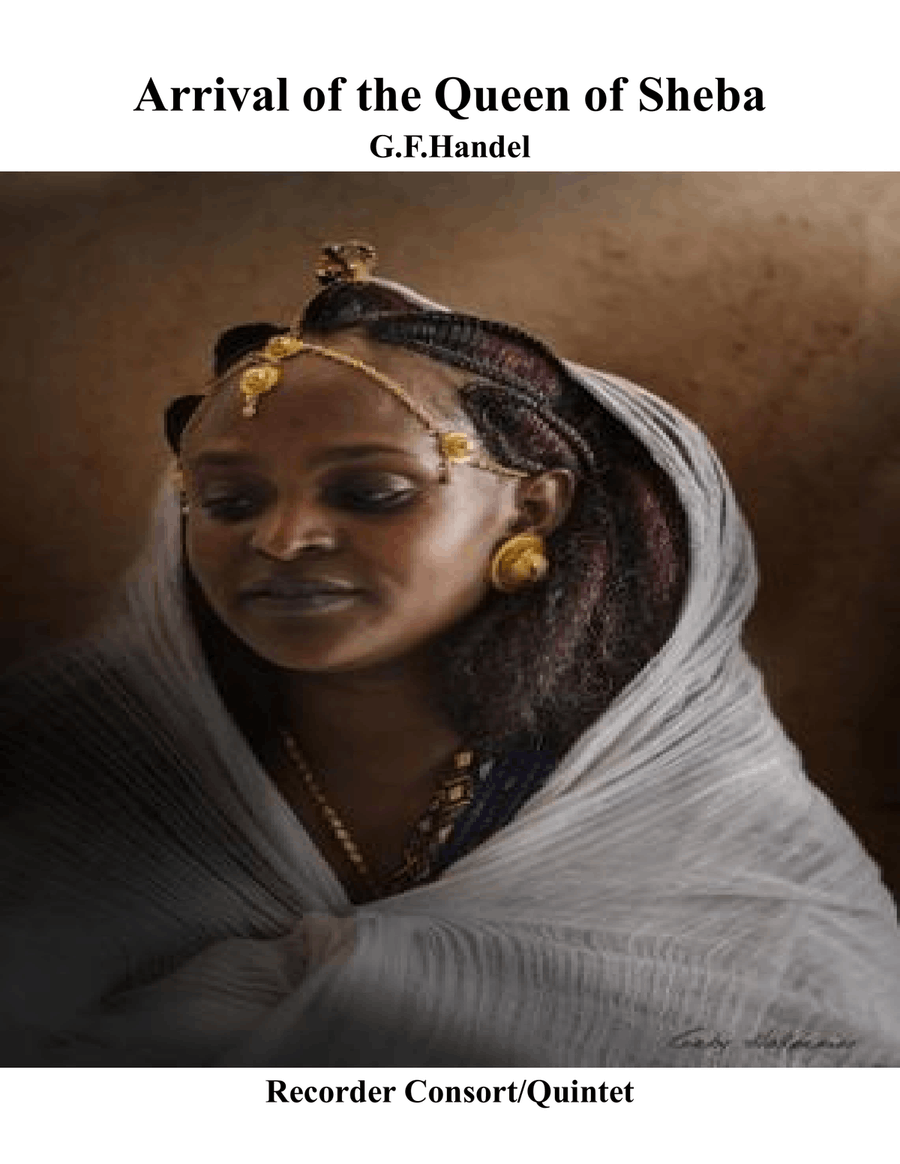 The Arrival of the Queen of Sheba for Recorder Consort/Quintet Woodwind Ensemble scores gallery preview page 1