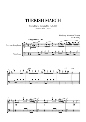 W. A. Mozart - Turkish March (Alla Turca) (with chords) for Soprano Saxophone and Trombone