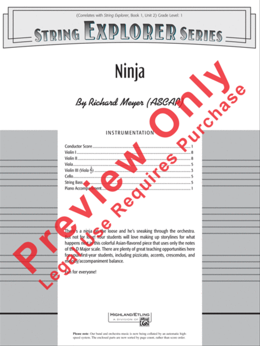 Ninja Ninja String Orchestra scores gallery preview page 10