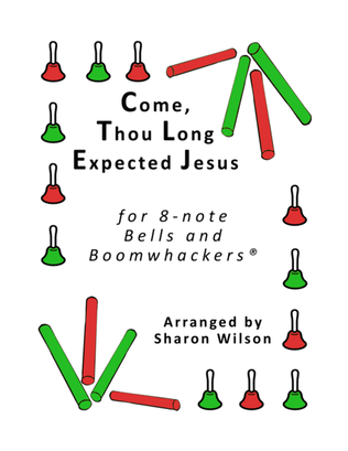 Come, Thou Long Expected Jesus for 8-note Bells and Boomwhackers® (with Black and White Notes)