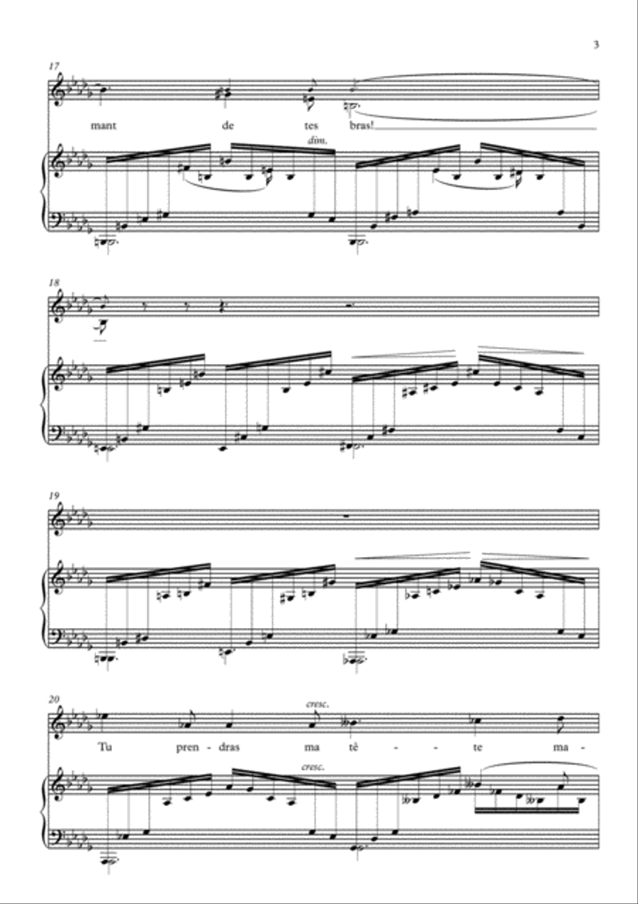 Chanson triste (D-flat Major) Voice Solo scores gallery preview page 3