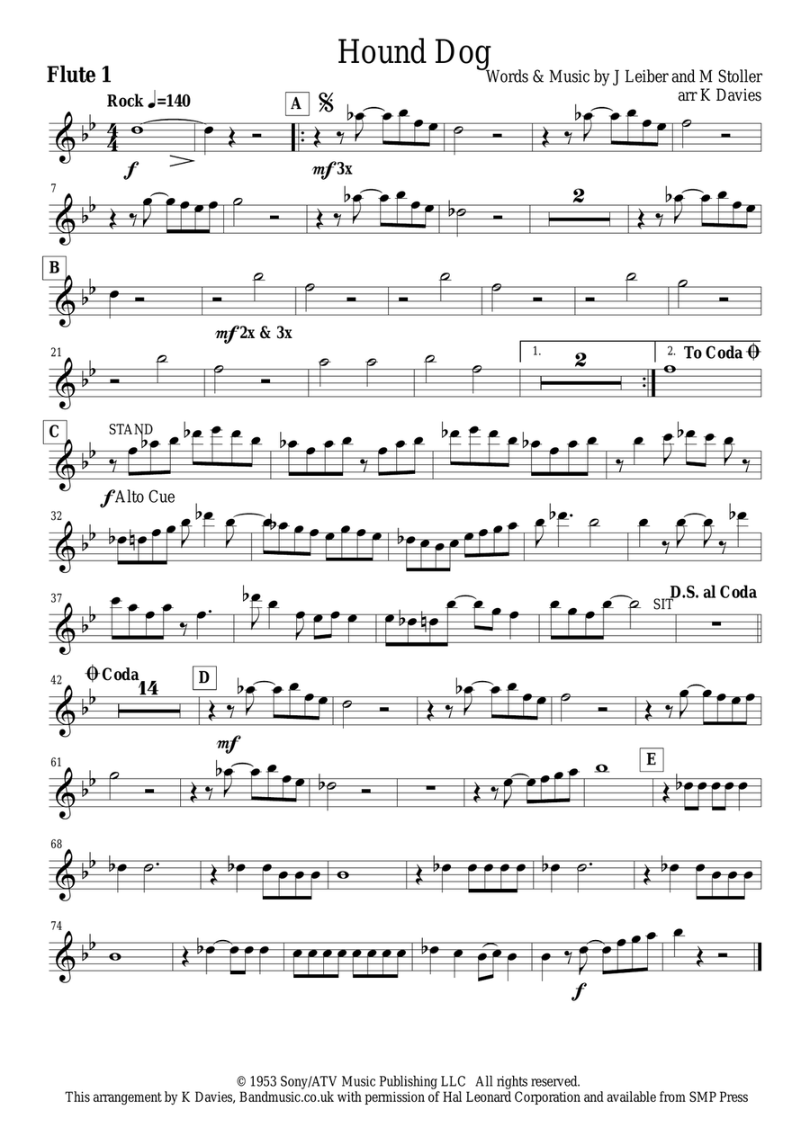 Hound Dog Small Ensemble scores gallery preview page 2