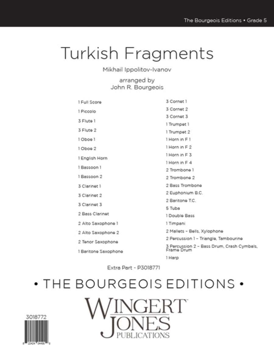 Turkish Fragments (Score) Concert Band scores gallery preview page 1