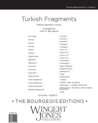 Turkish Fragments - Full Score