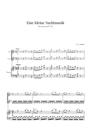Eine Kleine Nachtmusik for Flute, Violin and Piano