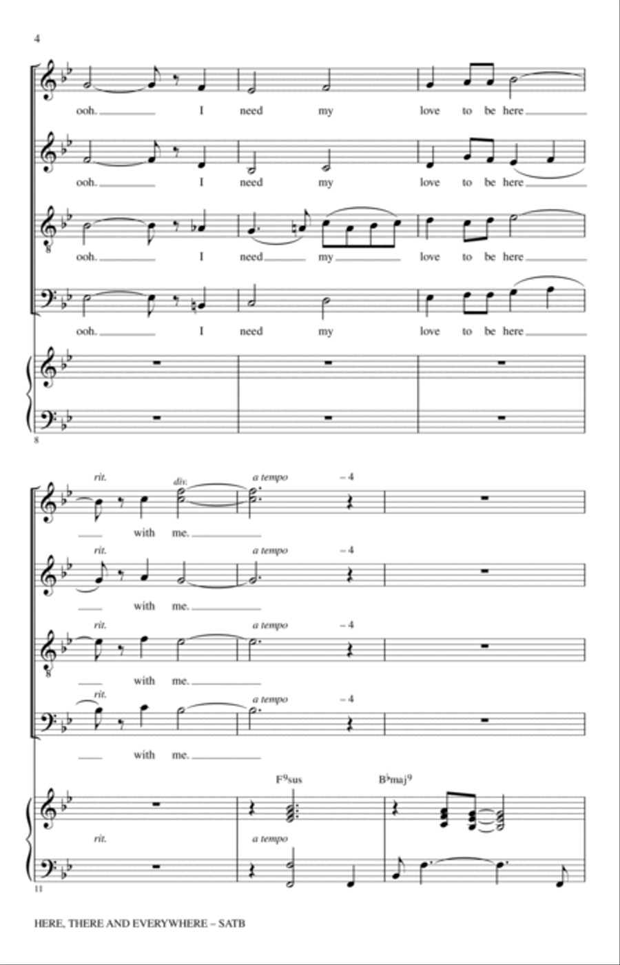 Here, There And Everywhere 4-Part scores gallery preview page 2